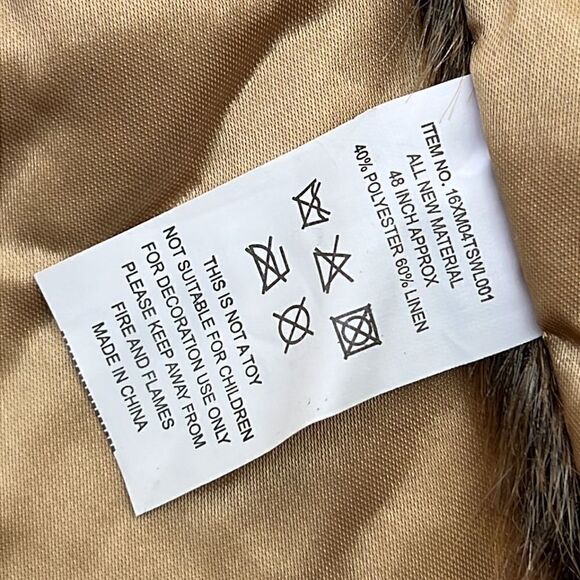 Christmas Tree Skirt Brown Valery Madelyn Faux Fur Burlap Bronze Snowflake 48” - Picture 6 of 10